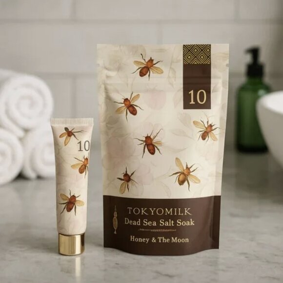 TOKYOMILK HONEY & THE MOON INDULGENT BATH SOAK & HANDCREME SET - Picture 1 of 5